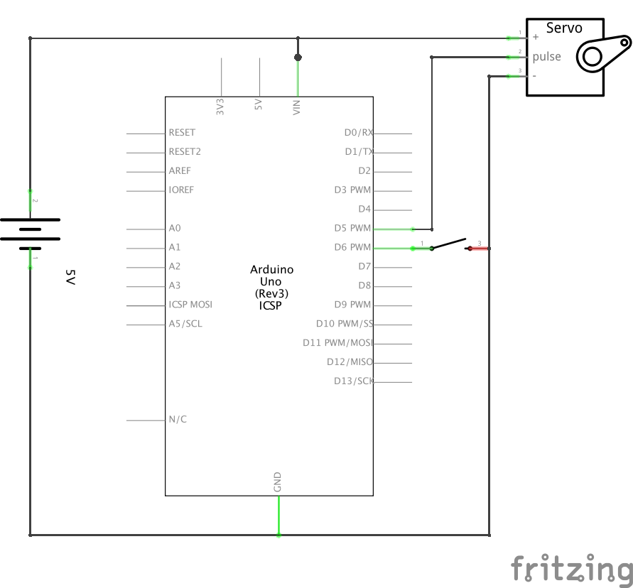 Arduino servo tester diagram