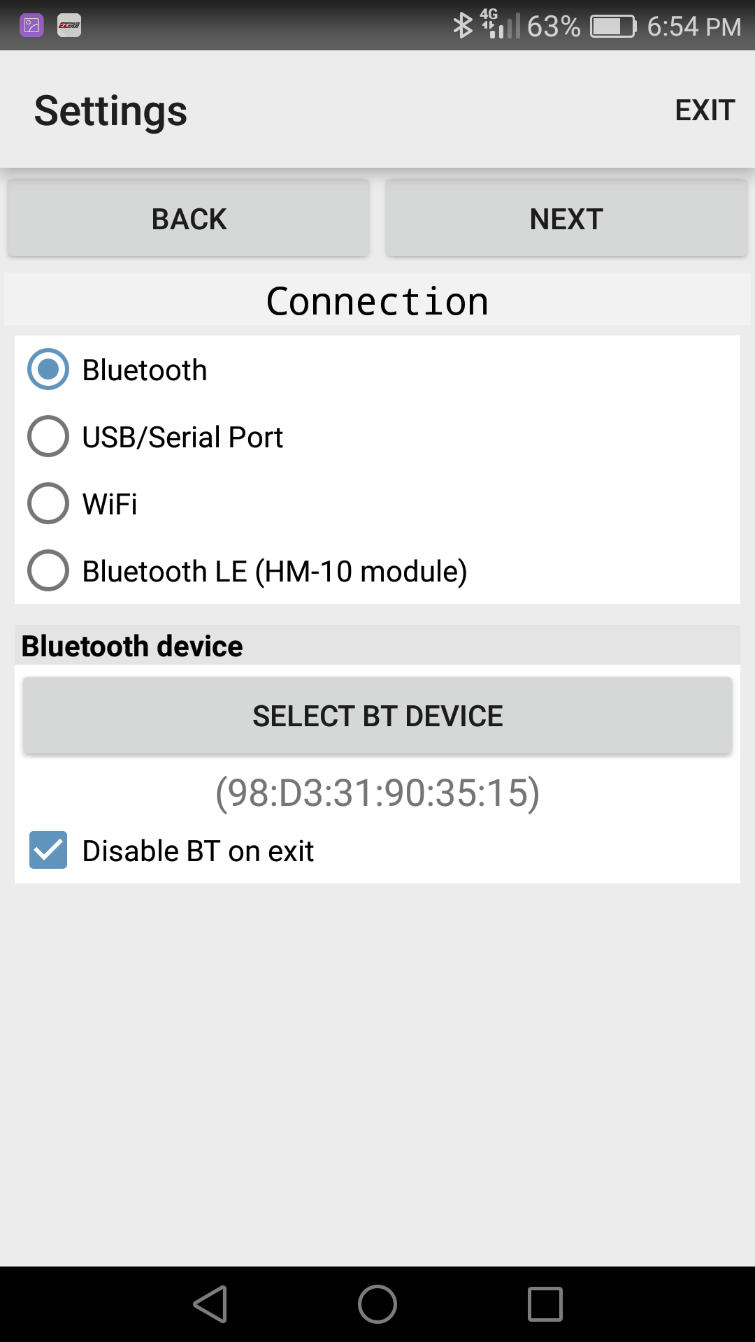 ez-gui bluetooth