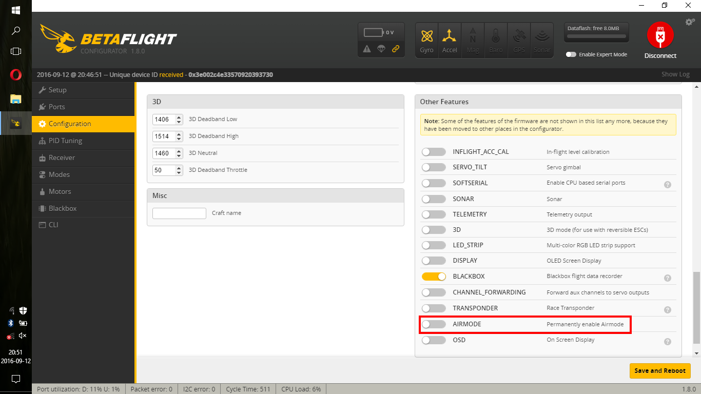 Betaflight max_throttle