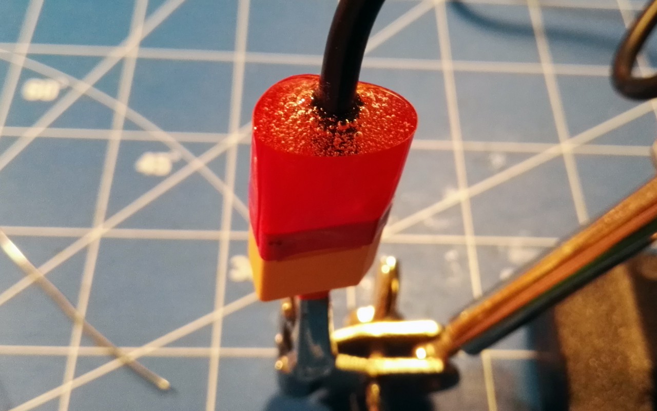 puring epoxy into mold