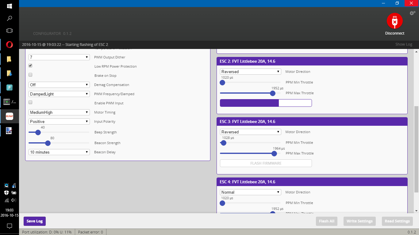 BLHeli Configurator flash progress