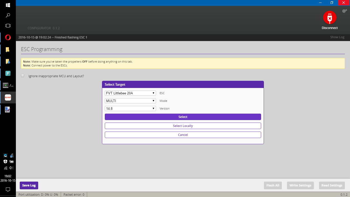 BLHeli Configurator flashing