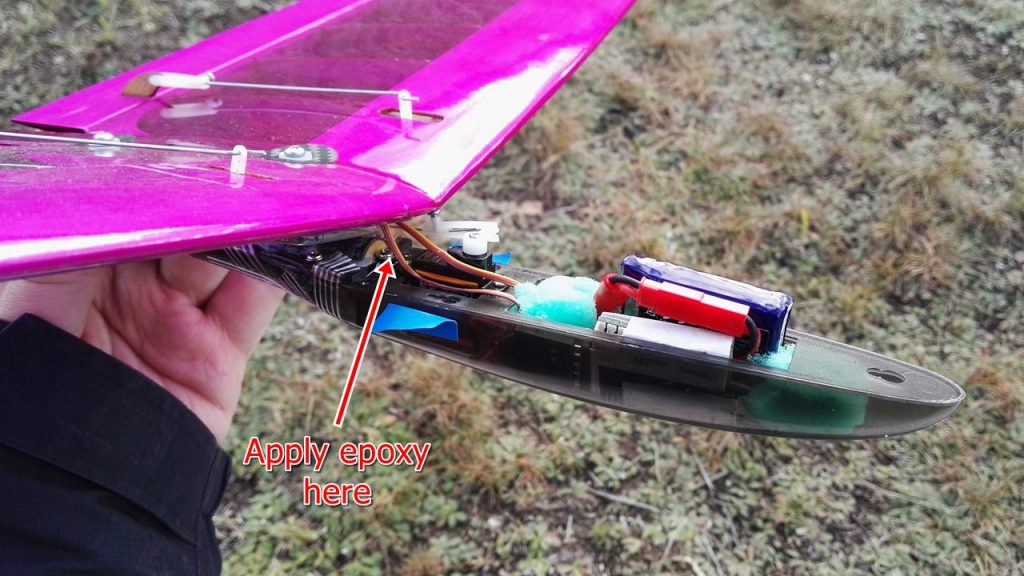 hobbyking dlg pro 990mm epoxy reinforcement 2