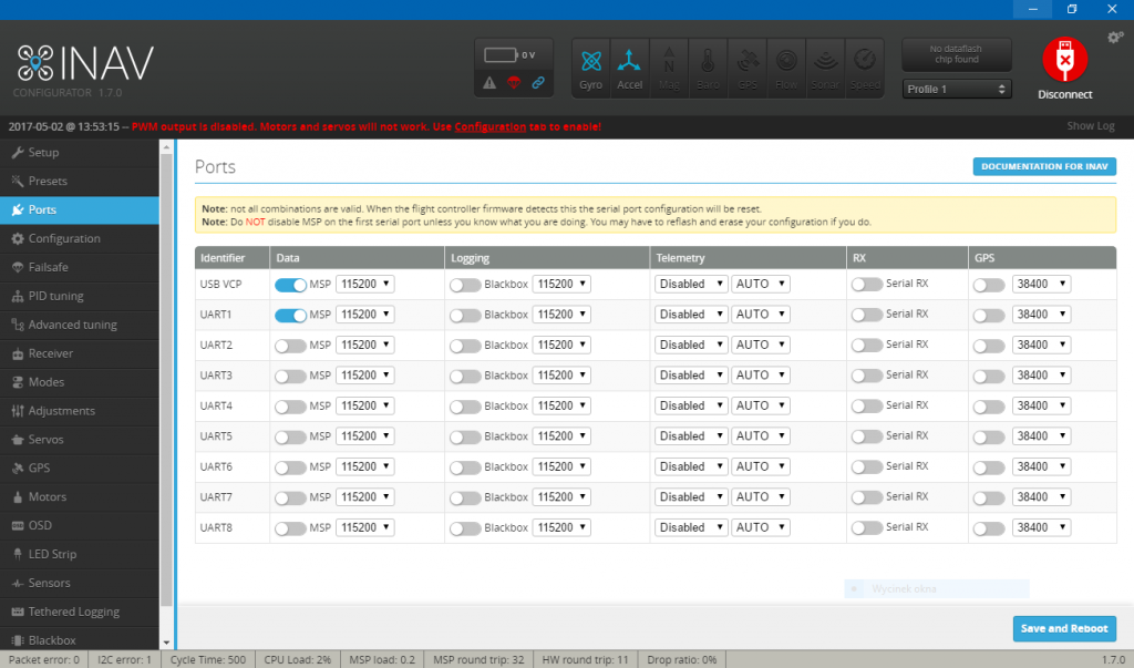 AnyFC F7 8 UART ports