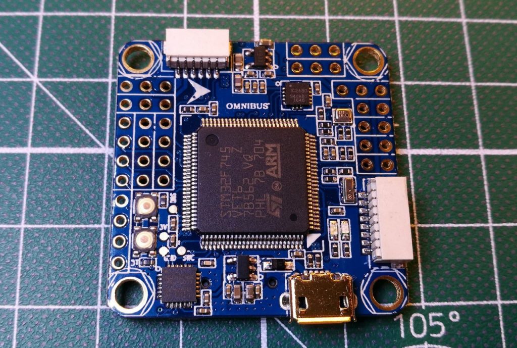 Omnibus F7 flight controller top view