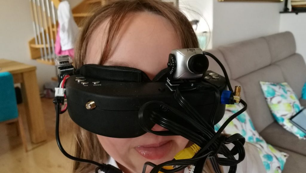 Runcam Night Eagle on FPV goggles SkyZone SKY-01