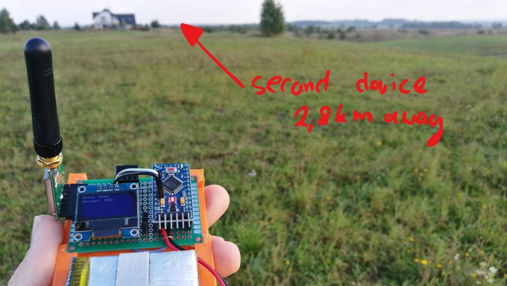 LoRa E45-TTL-100 round trip test