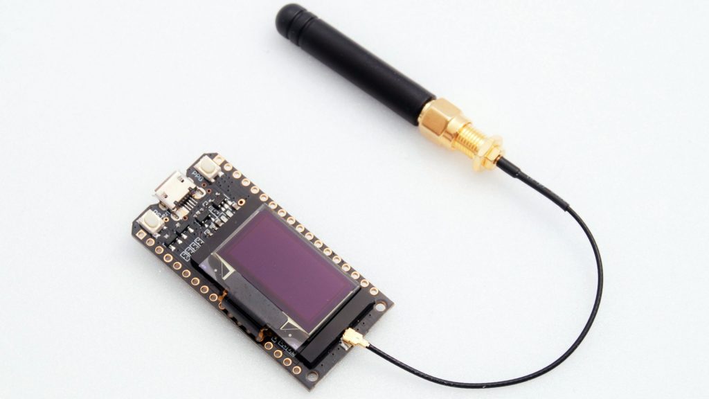 ESP32 development board with OLED and LoRa radio