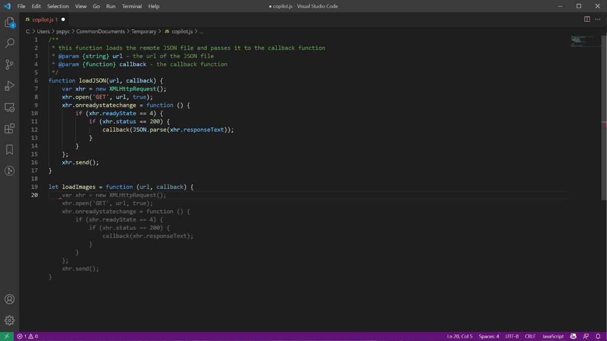 Artificial Intelligence for Developers - GitHub Copilot
