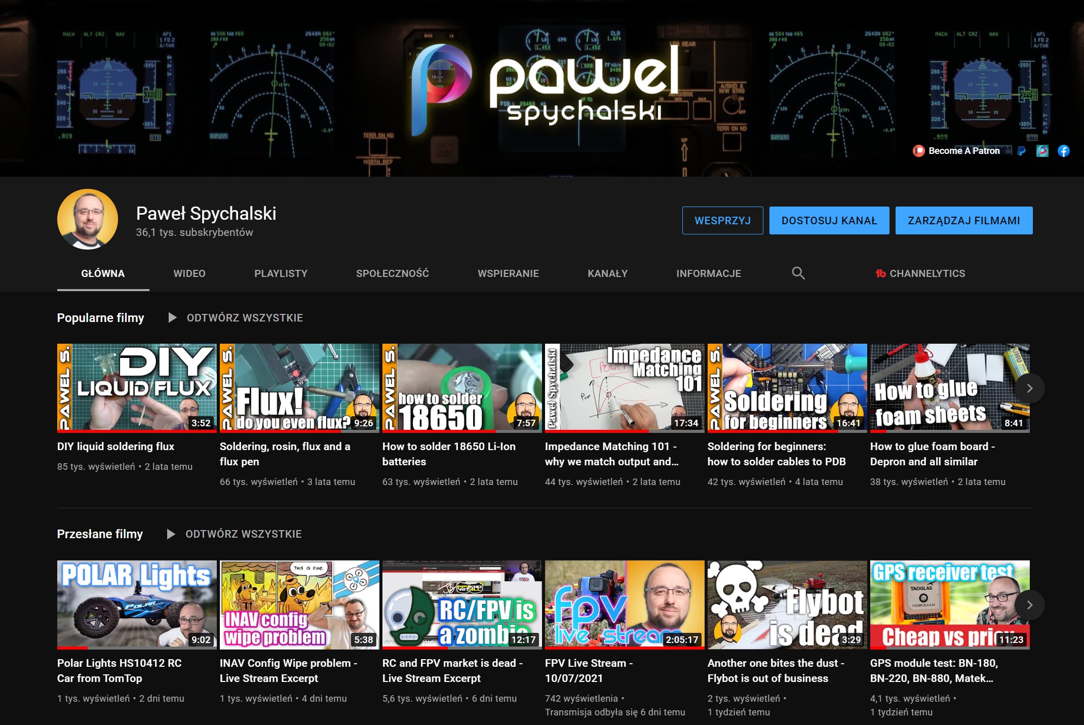 Paweł Spychalski YouTube Channel